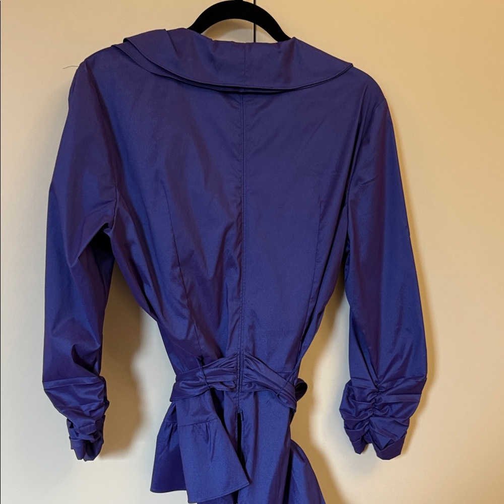 Tadashi Shoji Purple Wrap Blouse - Picture 3 of 3